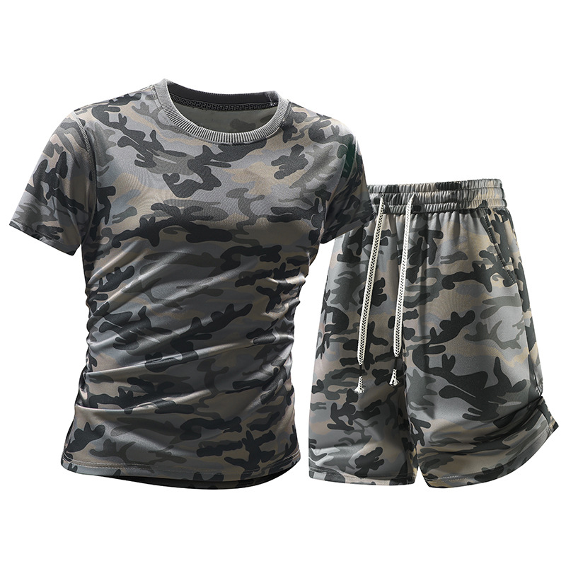 Camo Pattern Set - بدلة رياضية صيفية بنمط التمويه ثلاثي