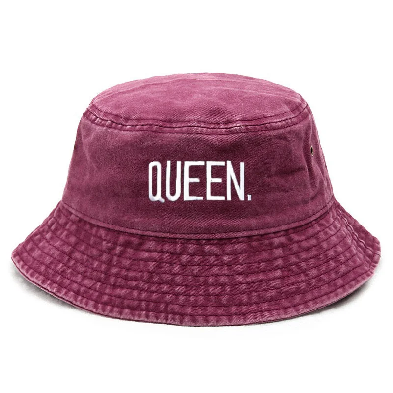 Street Fashion Hats - تخصيص الملكة غسلها خمر قبعة بحافة