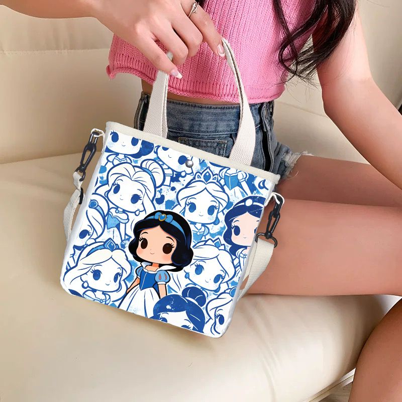 Tote Bag Canvas Print - حقيبة حمل مطبوعة بشخصيات سنو وايت