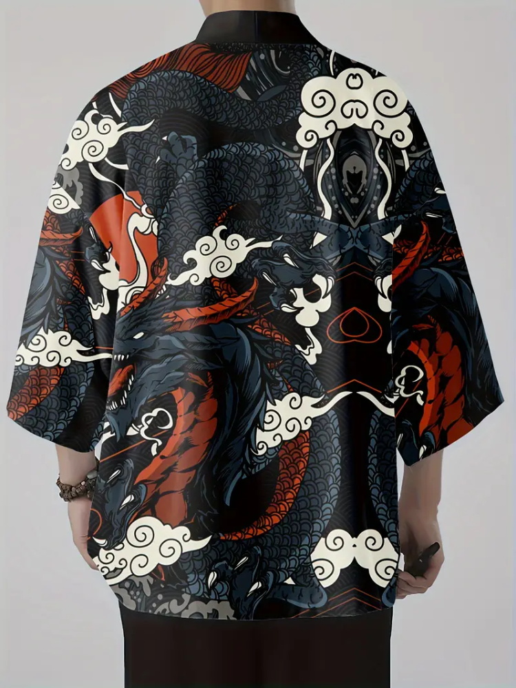 Street Fashion Kimono - ثلاثية الأبعاد مطبوعة الرجال الموضة اليابانية