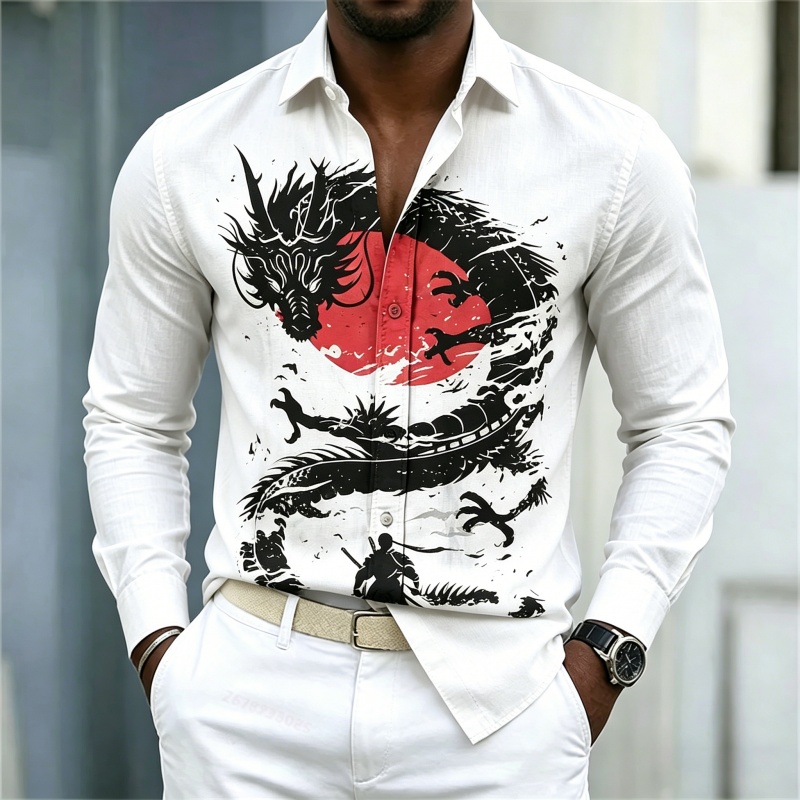 Street Fashion In China - قميص رجالي جديد لعام 2026 بنمط
