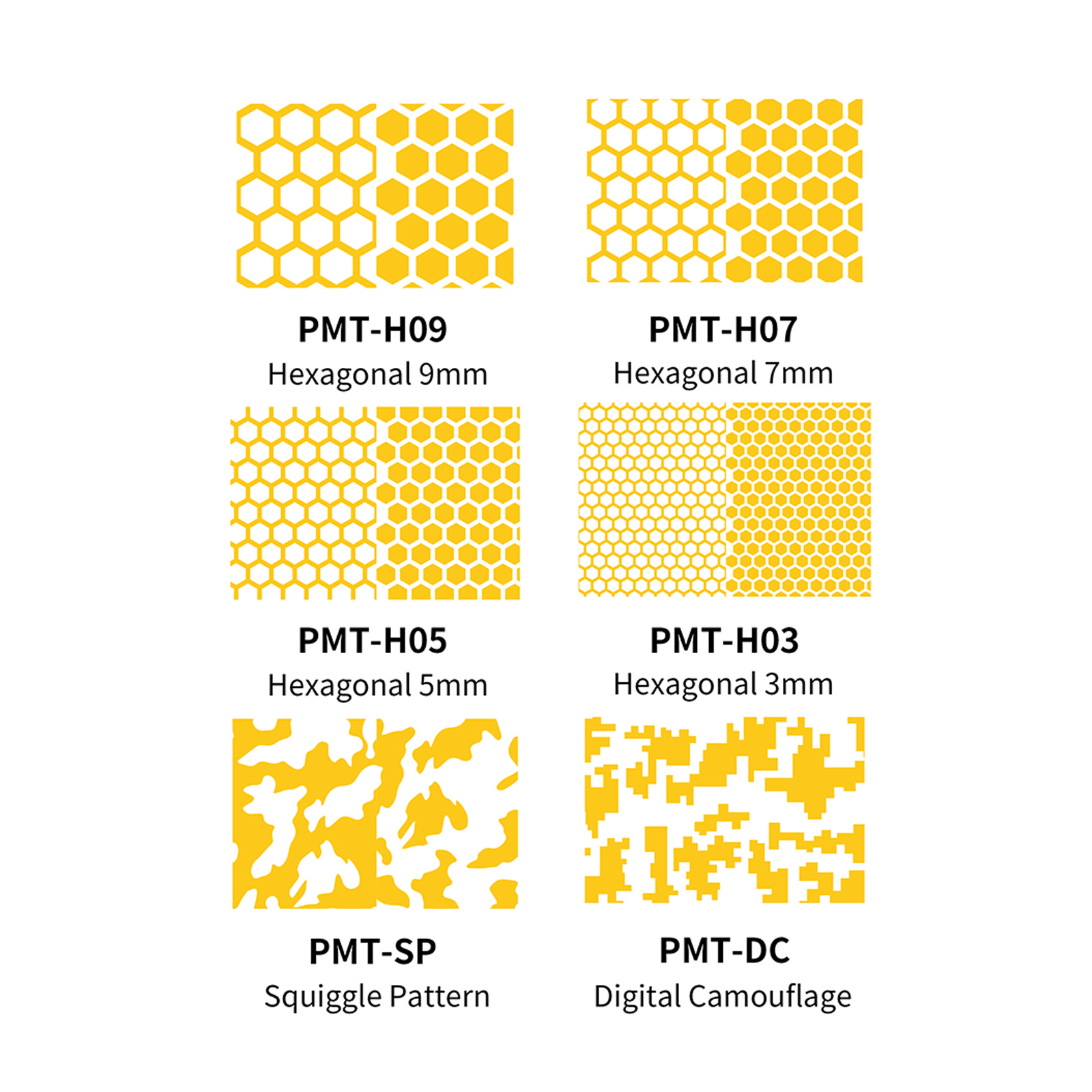 Camo Pattern Set - DSPIAE شريطٌ لاصق مسبقًا PMT-H03 3