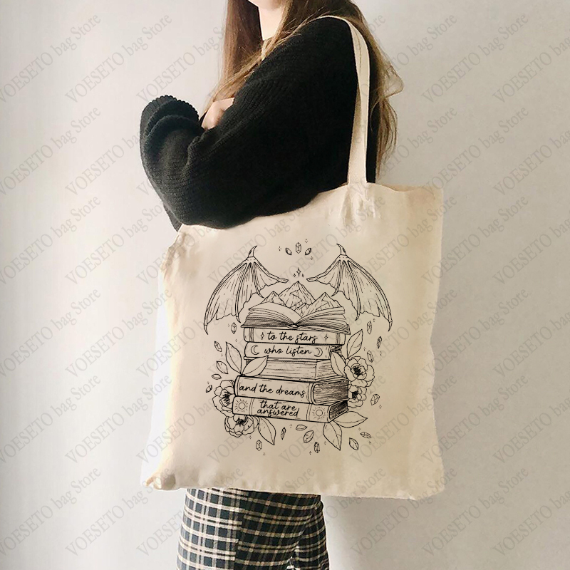 Tote Bag Canvas Print - حقيبة حمل فاخرة للمحكمة الليلية SJM