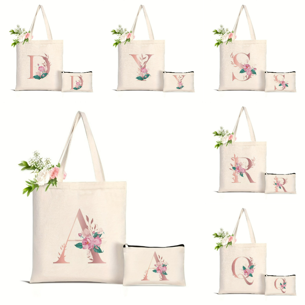 Tote Bag Canvas Print - حقيبة تسوق نسائية كبيرة السعة بتصميم