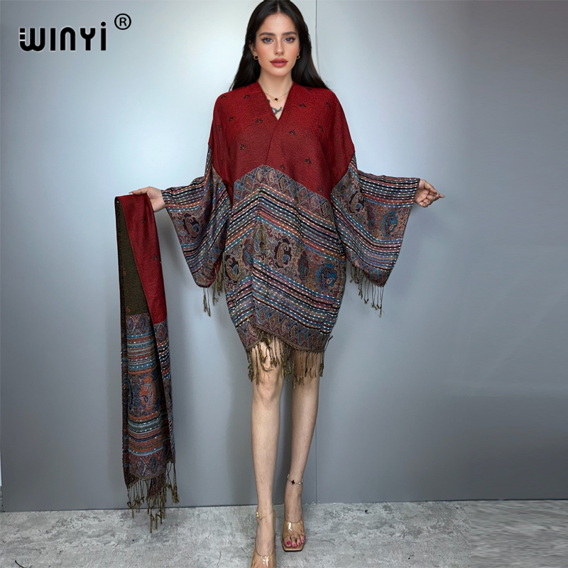Street Fashion Kimono - معطف ماكسي كيمونو من WINYI سترة