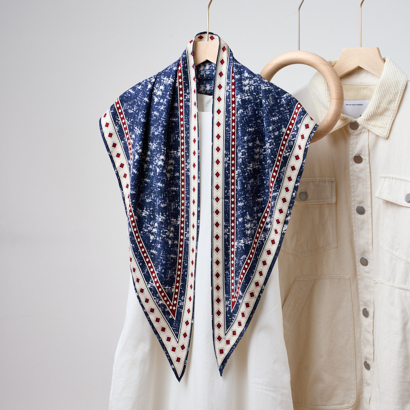 Bandana Multi Way - الدنيم الأزرق مثلث وشاح جديد طباعة