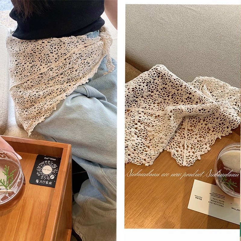 Bandana Multi Way - وشاح متعدد الاستخدامات بلون بيج أنيق،