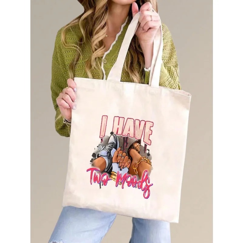 حقيبة كتف قماشية بنمط فيونكة م - مراجعة Tote Bag Canvas Print وسعره