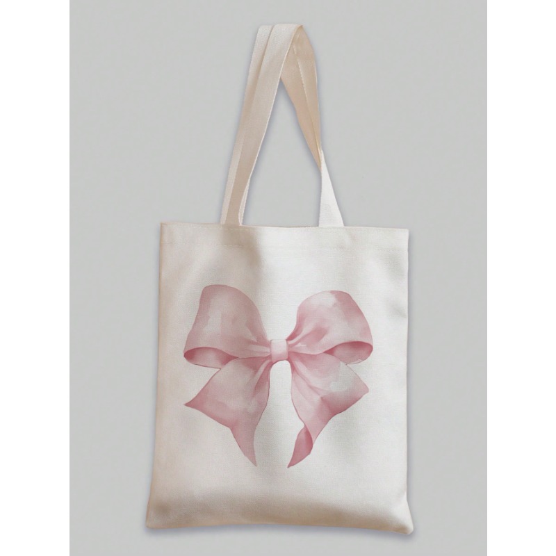 حقيبة كتف قماشية بنمط فيونكة م - مراجعة Tote Bag Canvas Print وسعره
