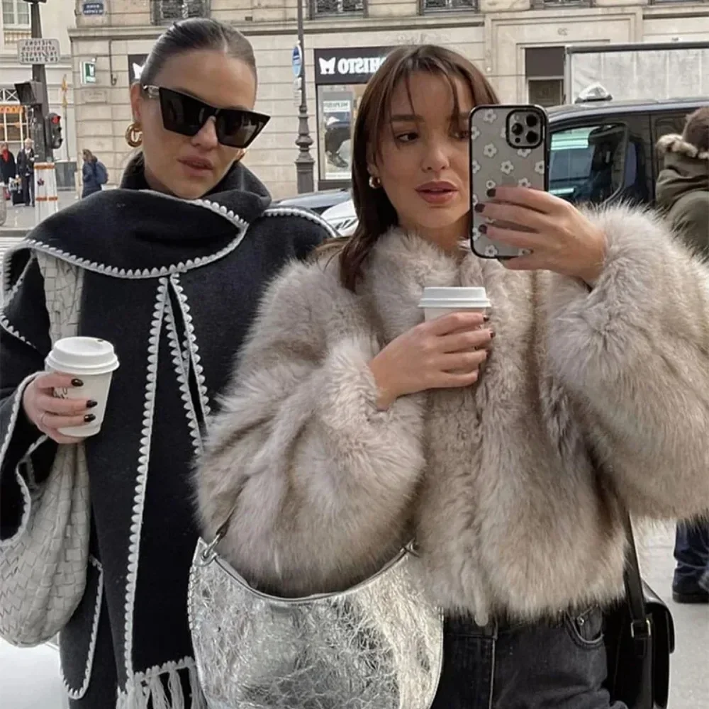 OFTBUY فو الفراء سترة المرأة ا - مراجعة Street Fashion Week وسعره