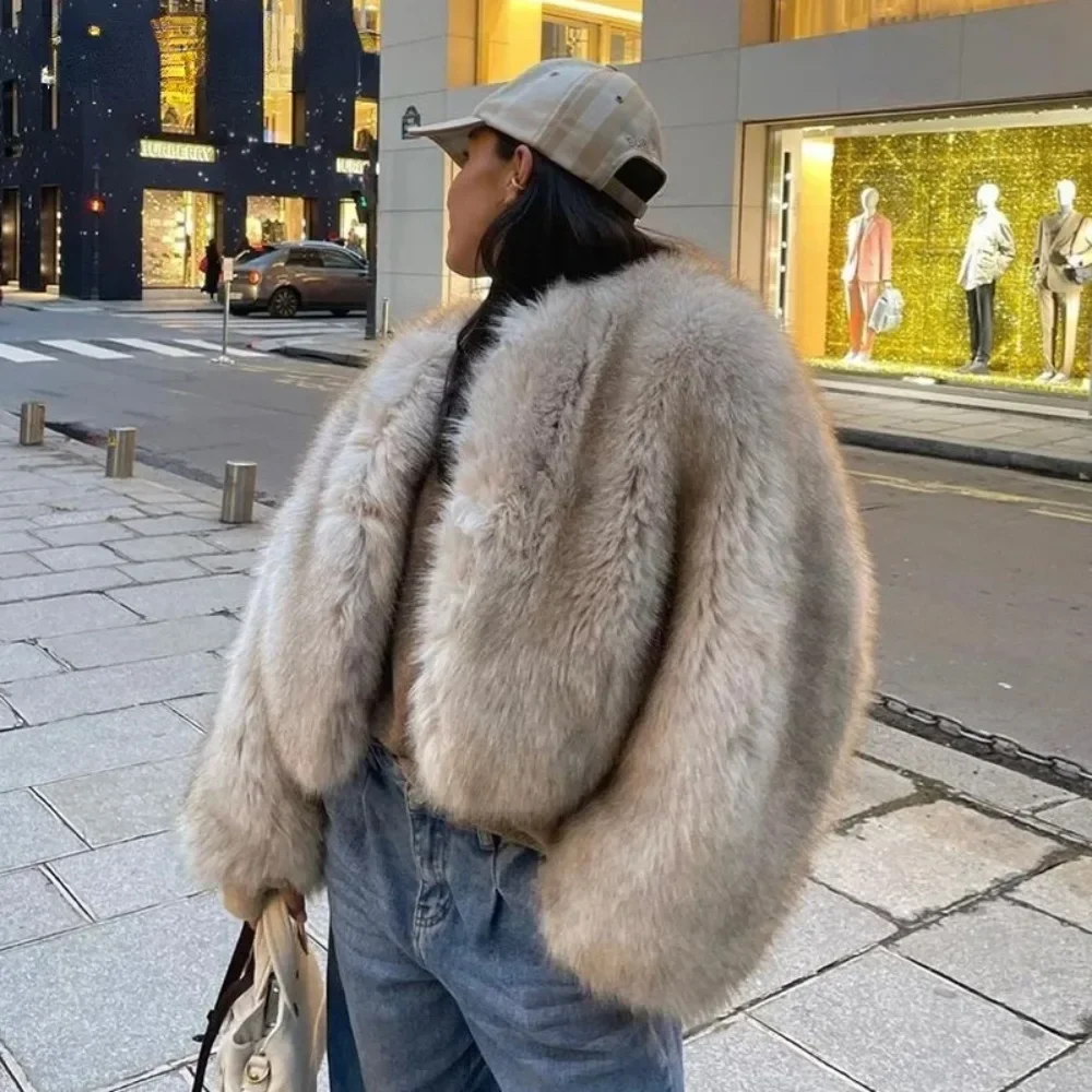 OFTBUY فو الفراء سترة المرأة ا - مراجعة Street Fashion Week وسعره