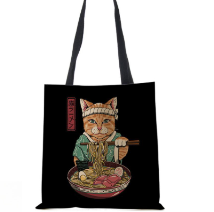 حقيبة حمل قماشية بتصميم قطة لط - مراجعة Tote Bag Canvas Print وسعره