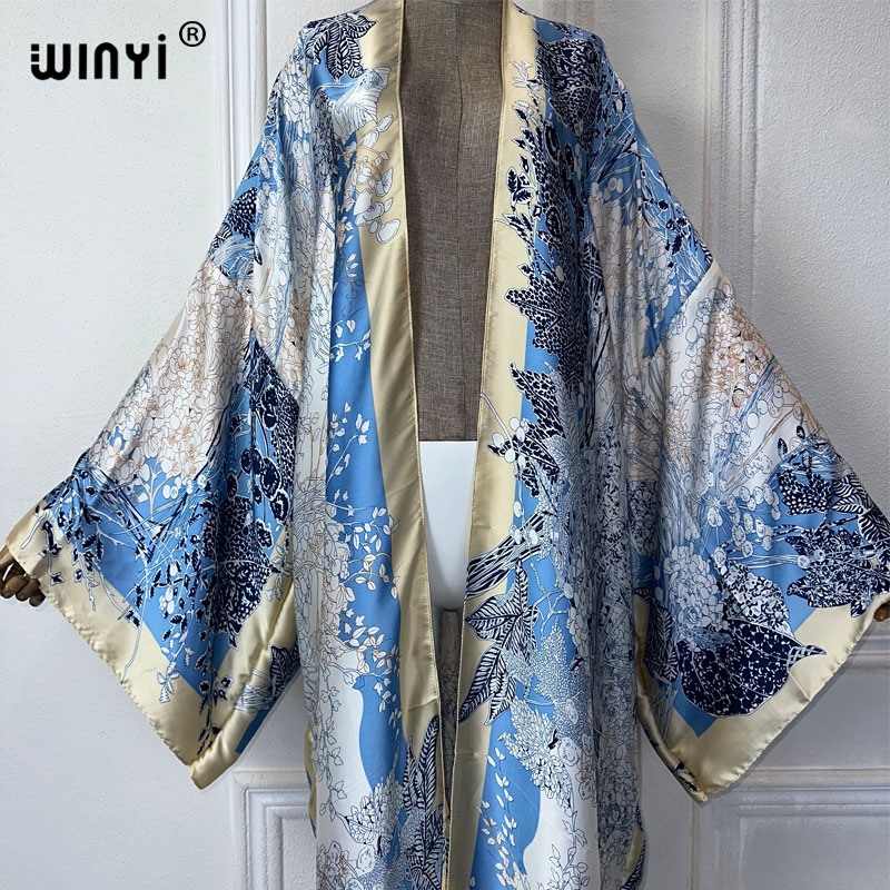 فستان كيمونو مطبوع بوهيمي من W - مراجعة Street Fashion Kimono وسعره