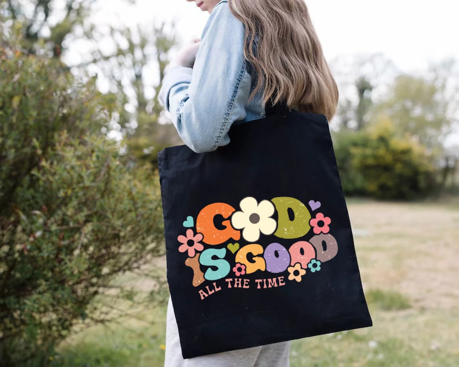 حقيبة يد قماشية بطبعة زهور عتي - مراجعة Tote Bag Canvas Print وسعره