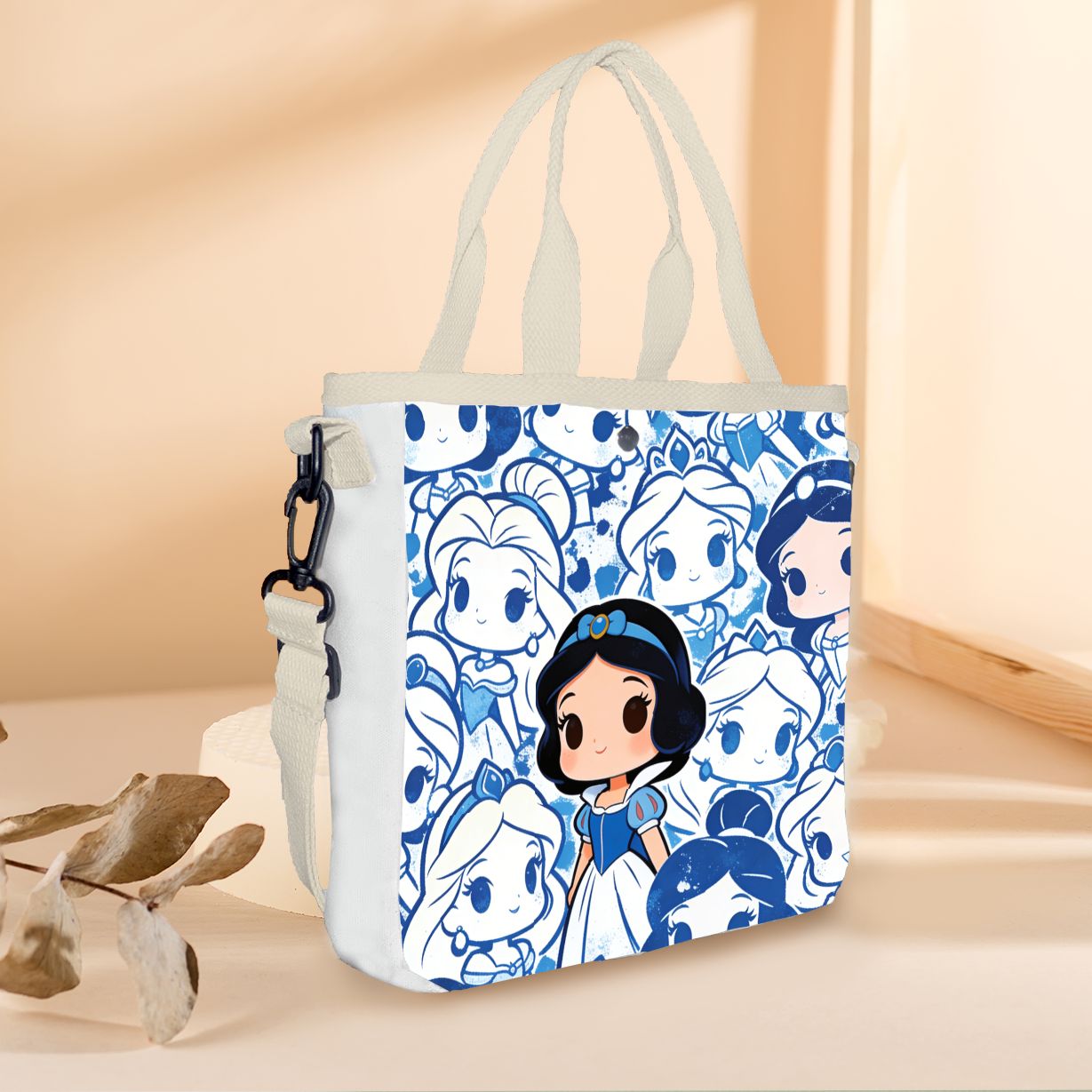 حقيبة حمل مطبوعة بشخصيات سنو و - مراجعة Tote Bag Canvas Print وسعره