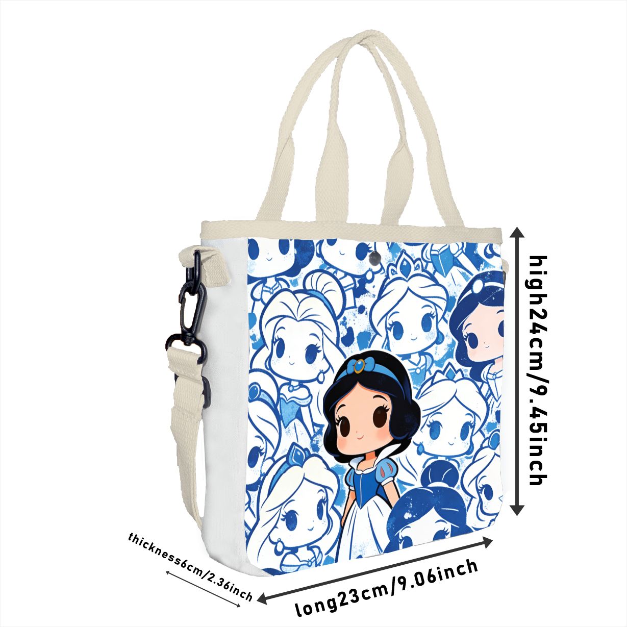 حقيبة حمل مطبوعة بشخصيات سنو و - مراجعة Tote Bag Canvas Print وسعره