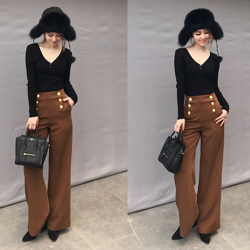 بنطلون نسائي أسود مستقيم الساق - مراجعة Street Fashion Week وسعره