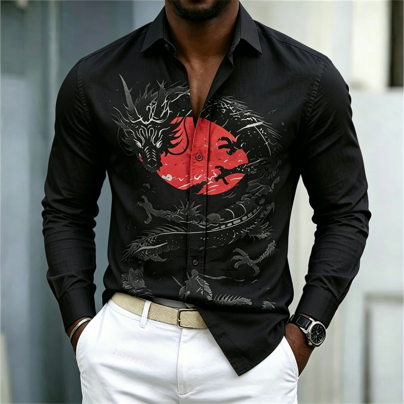 قميص رجالي جديد لعام 2026 بنمط - مراجعة Street Fashion In China وسعره