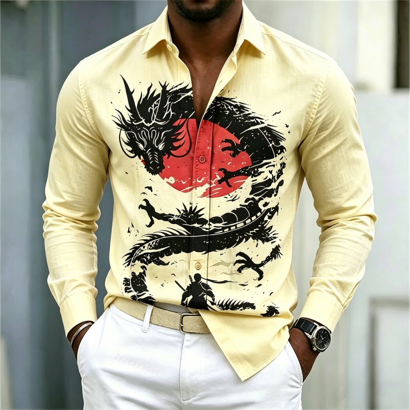 قميص رجالي جديد لعام 2026 بنمط - مراجعة Street Fashion In China وسعره