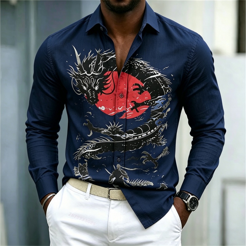 قميص رجالي جديد لعام 2026 بنمط - مراجعة Street Fashion In China وسعره