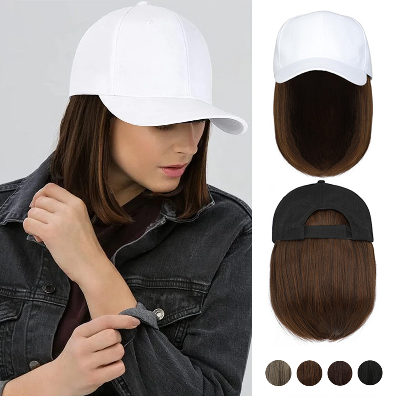 قصيرة مستقيم الباروكات الاصطنا - مراجعة Street Fashion Hats وسعره