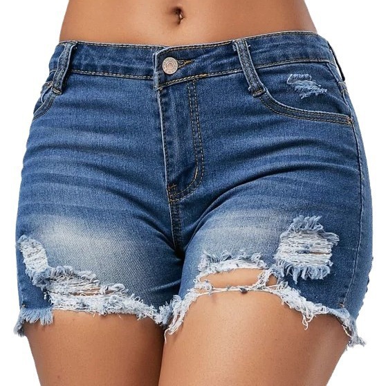 شورتات نسائية جينز ممزقة بخصر  - مراجعة Distressed Jean Rip وسعره