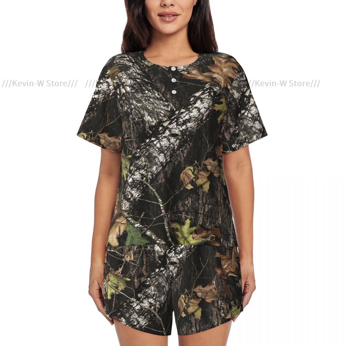 بيجامة نسائية مكونة من قطعتين  - مراجعة Camo Pattern Set وسعره