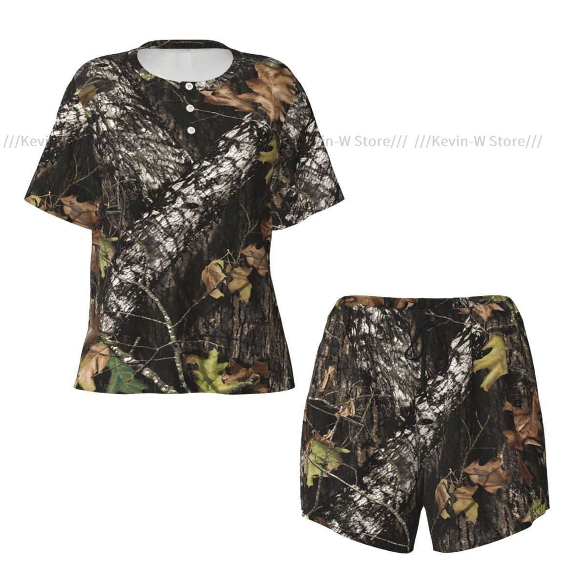 بيجامة نسائية مكونة من قطعتين  - مراجعة Camo Pattern Set وسعره