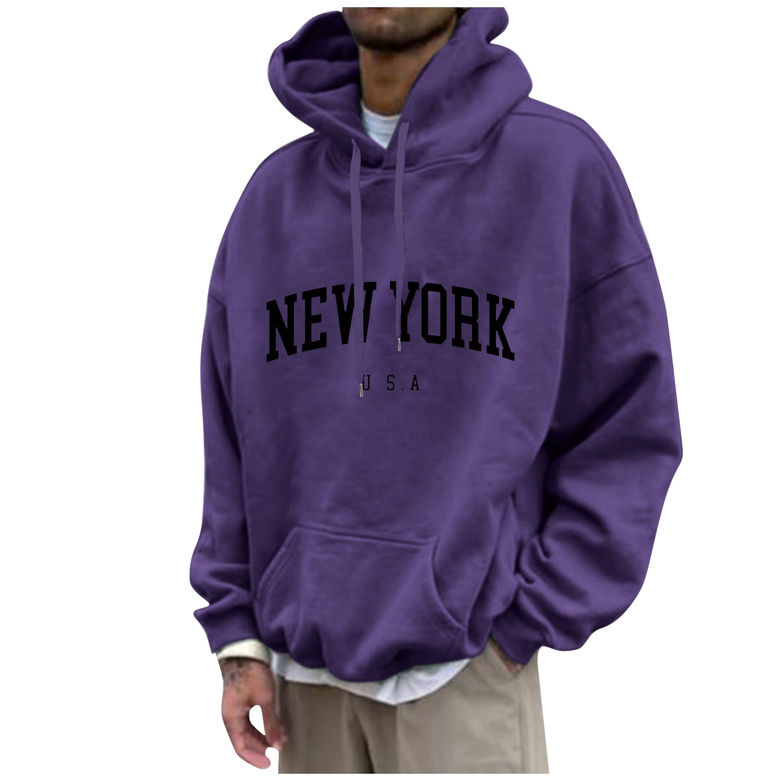 كنزات بأغطية رأس بطباعة نيويور - مراجعة High Street Fashion New York وسعره