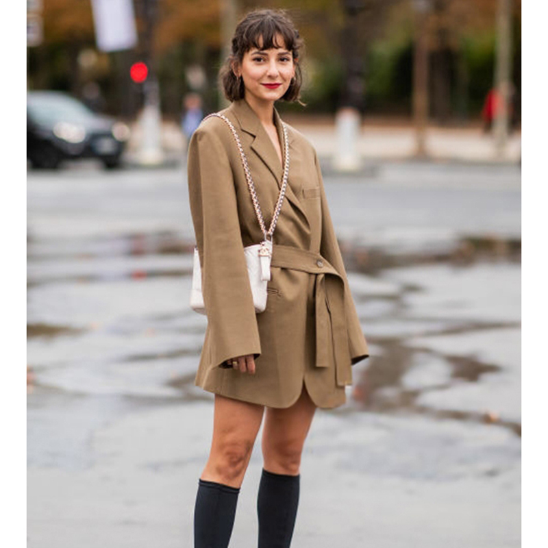 فستان بدلة ميدي أنيق بلون الكا - مراجعة Street Fashion Week وسعره