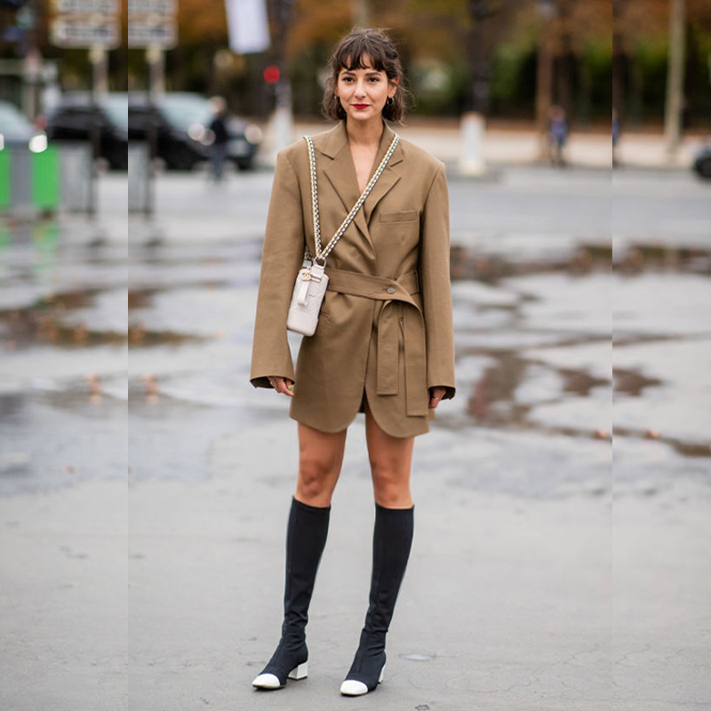 فستان بدلة ميدي أنيق بلون الكا - مراجعة Street Fashion Week وسعره