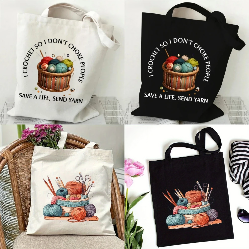 الكلاسيكية كرة صوف محبوك حقيبة - مراجعة Tote Bag Canvas Print وسعره