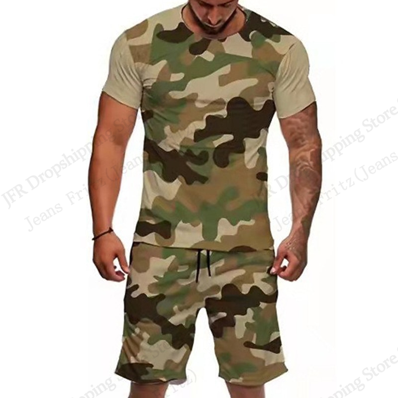 طقم رجالي تي شيرت بنمط التمويه - مراجعة Camo Pattern Set وسعره