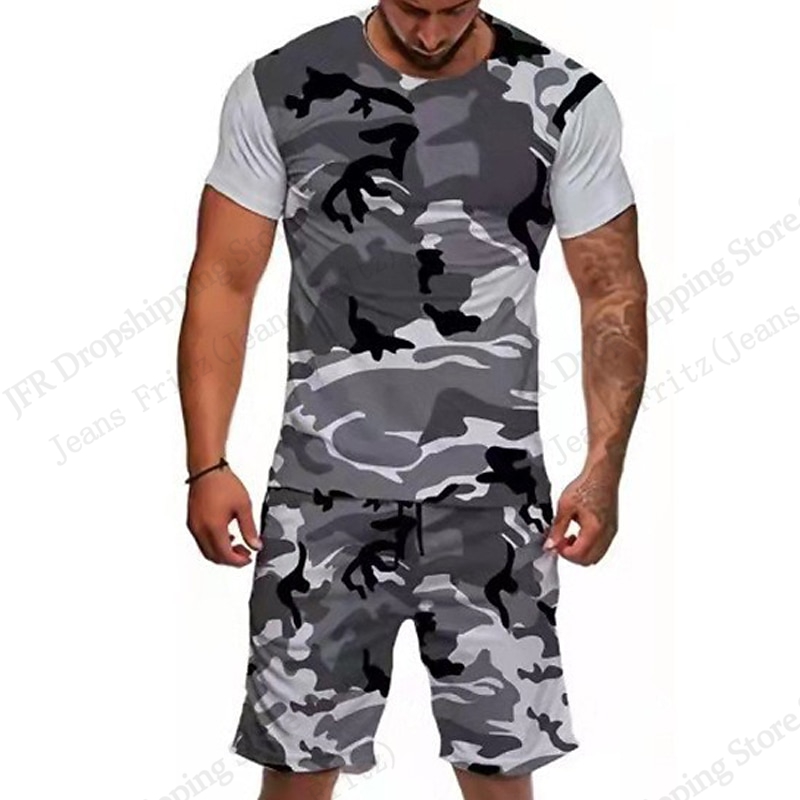 طقم رجالي تي شيرت بنمط التمويه - مراجعة Camo Pattern Set وسعره