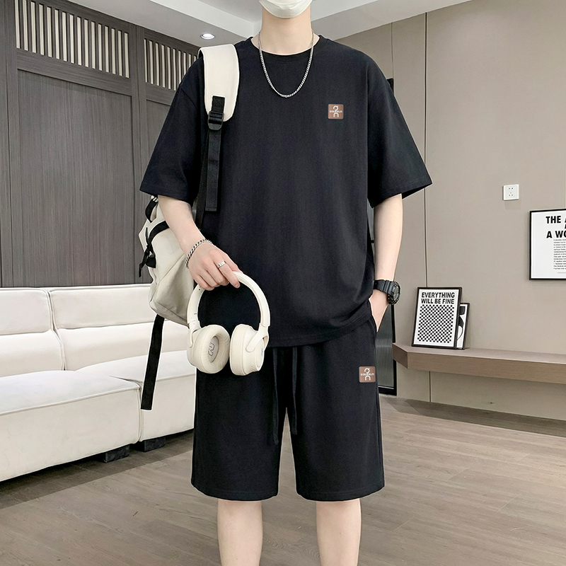 【تي شيرت + شورت بخمس نقاط】طقم  - مراجعة Street Fashion In China وسعره