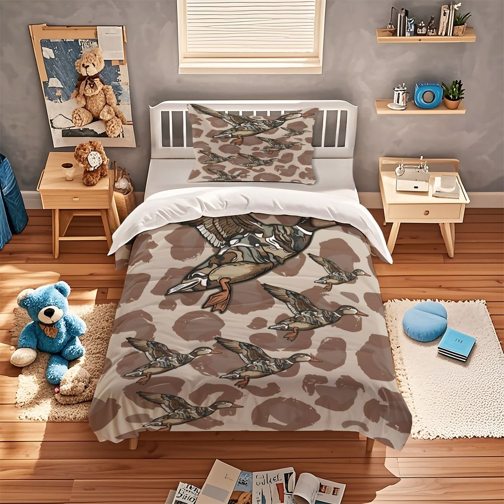طقم غطاء لحاف بنمط البط الطائر - مراجعة Camo Pattern Set وسعره