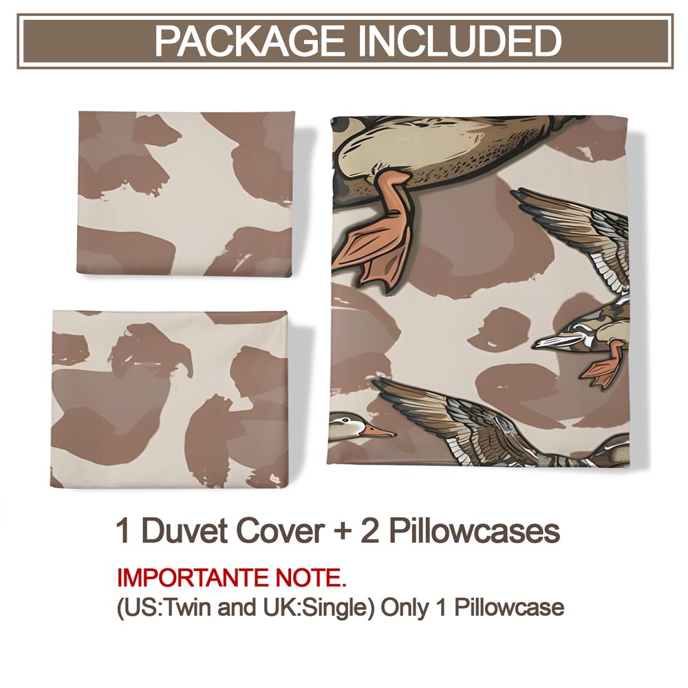 طقم غطاء لحاف بنمط البط الطائر - مراجعة Camo Pattern Set وسعره