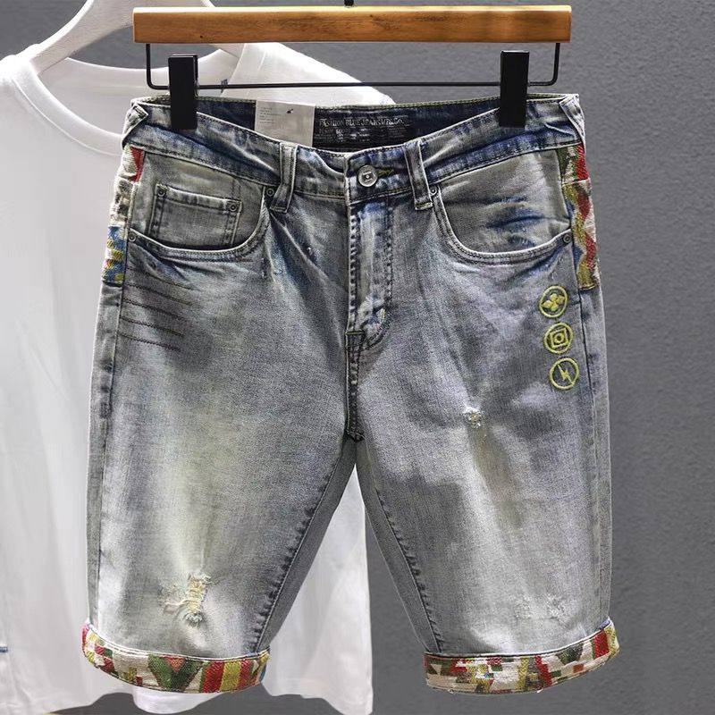 شورت جينز متعدد الألوان للرجال - مراجعة Distressed Jean Rip وسعره