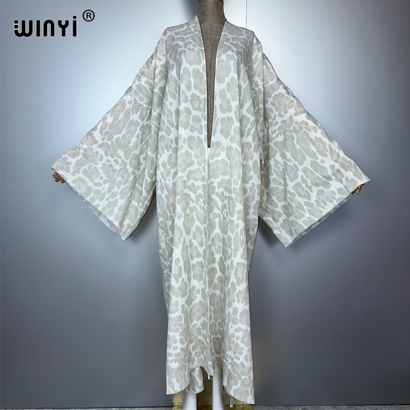 WINYI الشتاء ليوبارد سترة أفري - مراجعة Street Fashion Kimono وسعره