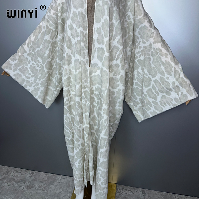 WINYI الشتاء ليوبارد سترة أفري - مراجعة Street Fashion Kimono وسعره