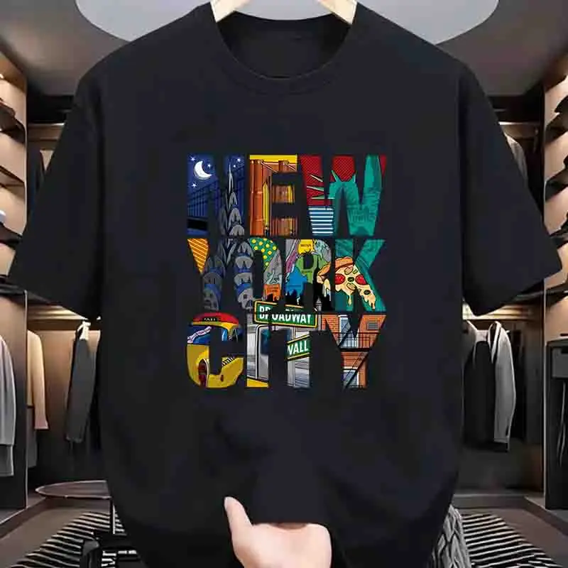 ملابس رجالية تي شيرت بطباعة مد - مراجعة High Street Fashion New York وسعره