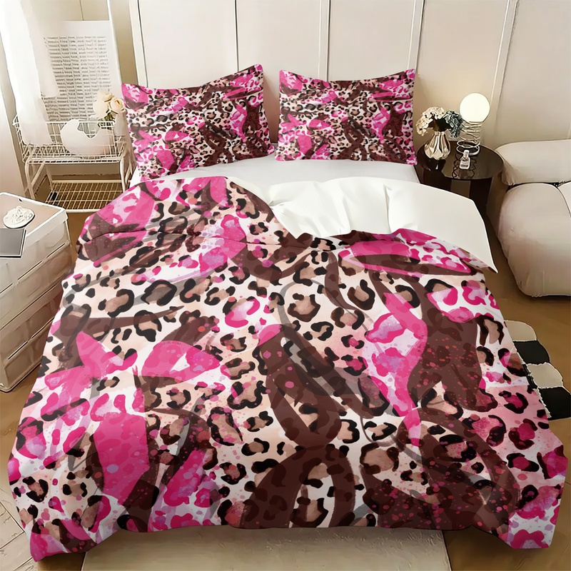 طقم غطاء لحاف بنمط الفهد الورد - مراجعة Camo Pattern Set وسعره